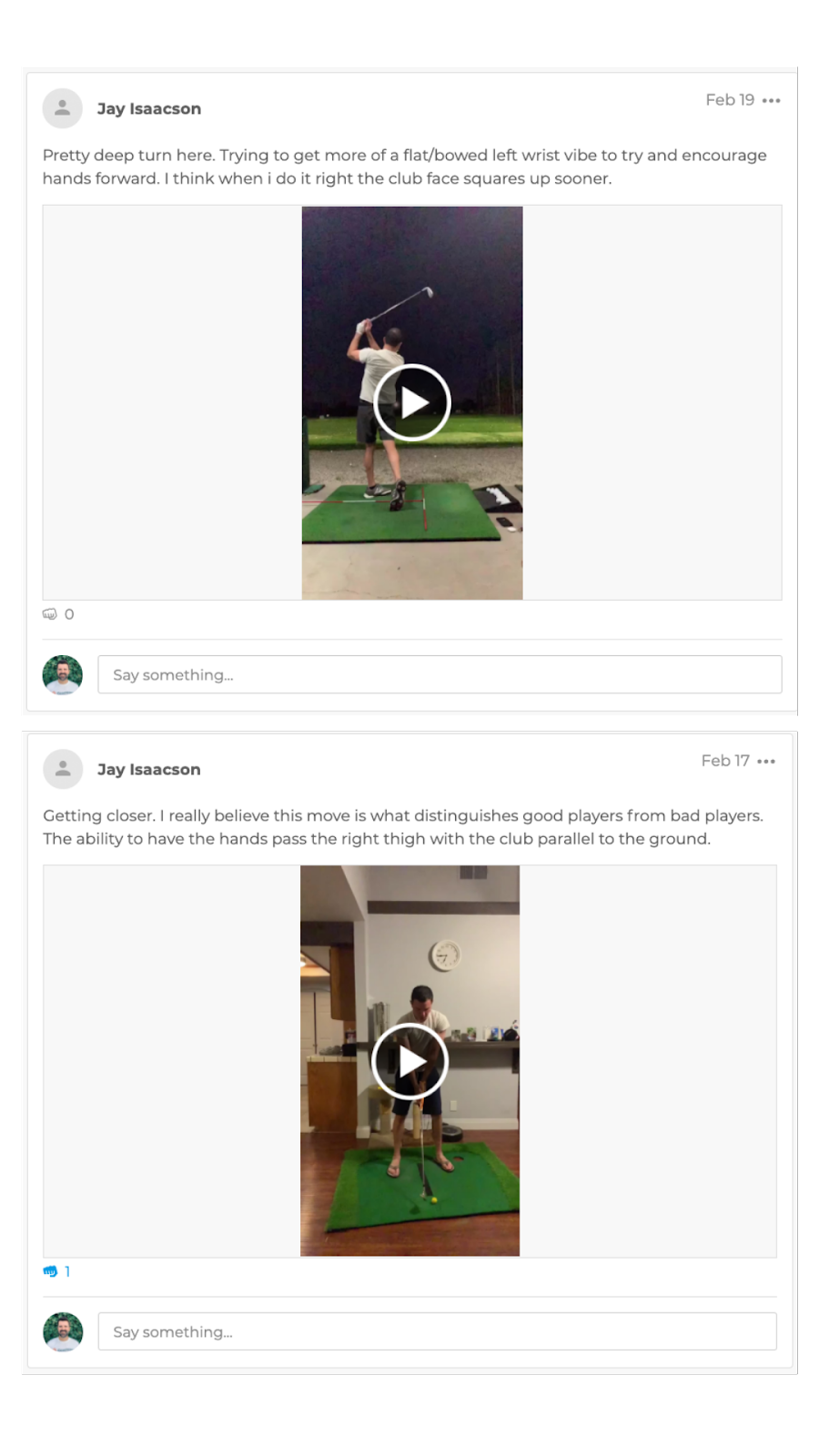 Young Golfer Getting Feedback in CoachNow