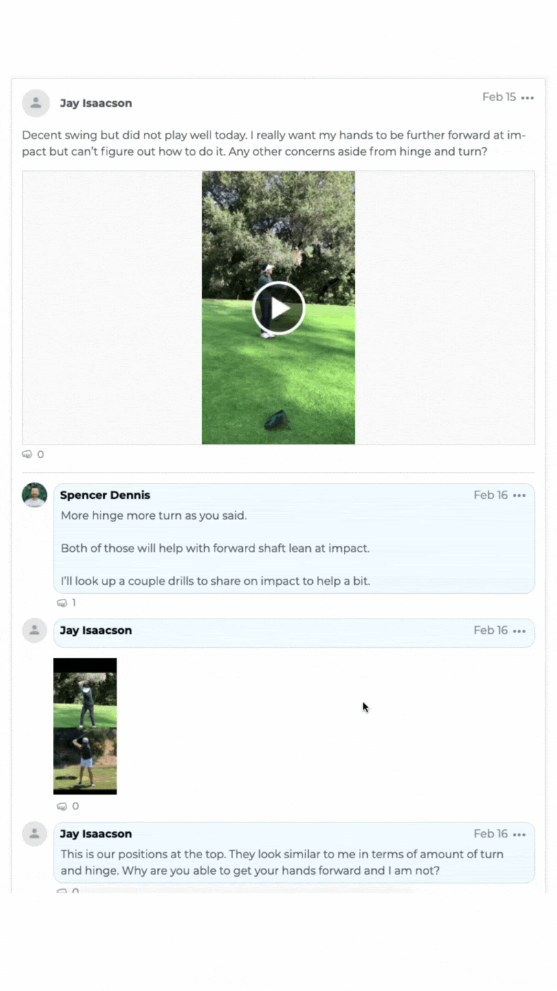 GIF of a coach giving feedback on a golf swing in CoachNow